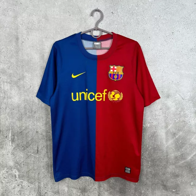 Barcelona 2008 2009 Home Football Shirt Men's Nike Jersey Size S