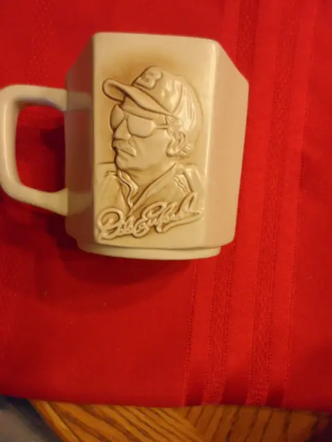 Vintage Dale Earnhardt Sr #3 Embossed NASCAR Coffee Mug Cup 3D Lug Nut