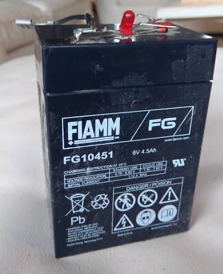FG BATTERIA 6V 3,3A PIOMBO LAMPADA EMERGENZA 3Ah 3.2A 4AH 4A COME FIAMM FG10301 AGM 