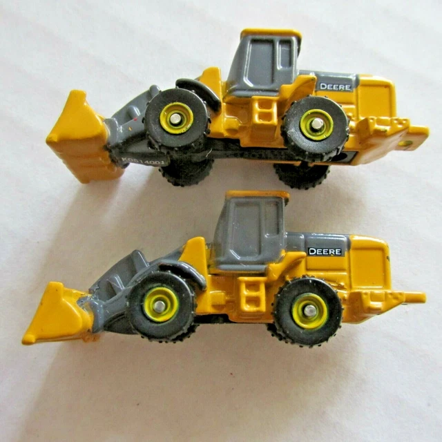 ERTL John Deere Loader Die Cast Metal 2 inch Yellow K0514001 Mini Replica Lot 2