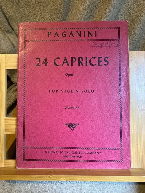 Paganini 24 caprices pour violon seul opus 1 partition éditions IMC n°2292