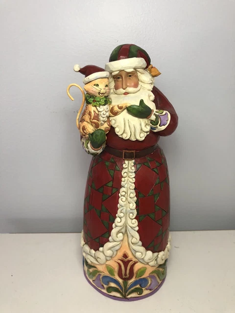 Jim Shore Heartwood Creek Santa  “Purrfect Noel”