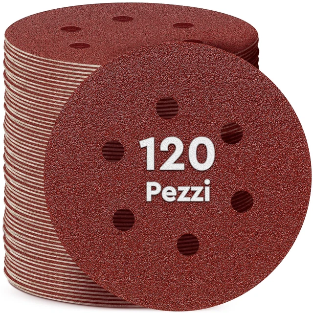 120 Dischi Abrasivi EffektWerk 150mm - Grana 40-800 | Per Levigatrici Orbitali, Con 6 Fori - Foto 4