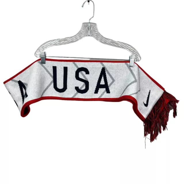 Nike Olympic Team USA Soccer Knit Scarf Stars and Stripes Red White Blue OS
