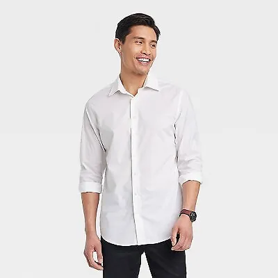 Men's Performance Dress Long Sleeve Button-Down Shirt - Goodfellow & Co White M