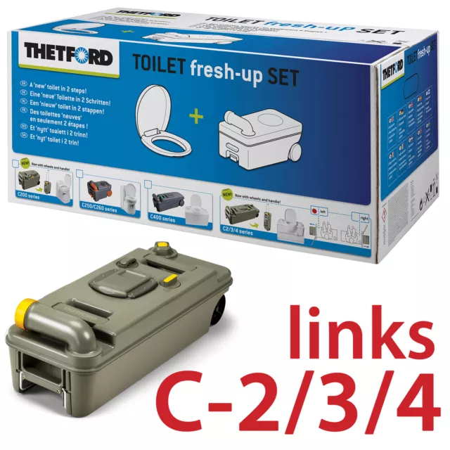 Thetford Fresh Up Set C2 3 4 Cassette Camping Abwasser Fäkalientank Links Neu