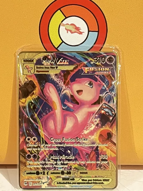 Pokémon Metal Gold card Mew Vmax for Art/Display