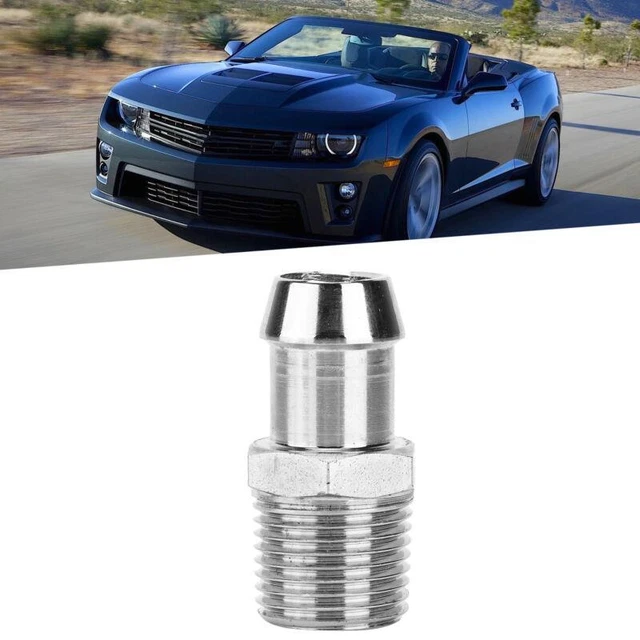 FOR UNIVERSAL INTAKE Manifold Heater Hose Fitting Chrome Plated Steel £