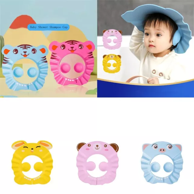 Newborn Infant Safe Hair Wash Hat Baby Shower Cap Ear Protection Head Cover