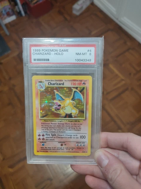 Bundle Pokemon Charizard  Psa 8 Near Mint 4/102 Set Base  +Dragonite v graad 8