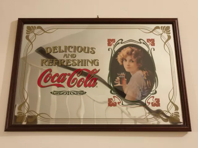 Quadro Specchio Vintage Coca Cola originale da collezione