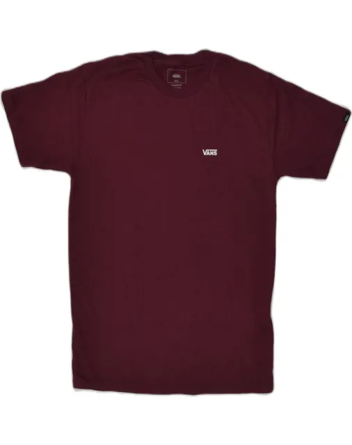 T-shirt da uomo VANS Classic Fit top small cotone bordeaux TG04