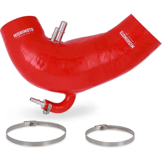 Mishimoto HSMUS815IHRD Silicone Induction Hose 2015-Up Ford Mustang GT Red