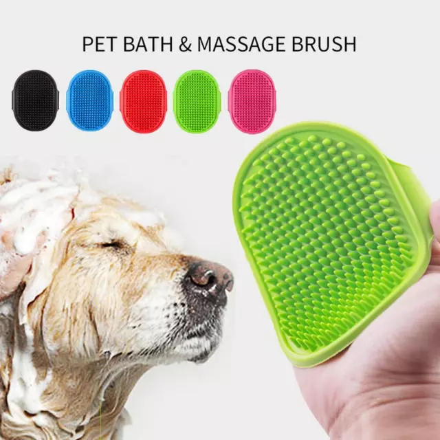 Dog Grooming Mitt Pet Glove Brush Cat Fur Hair Remover Massage Hand A R3N9