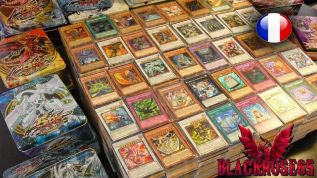 YU-GI-OH! LOT DE 50 cartes + cadeau 2 RARE et/ou BRILLANTE (100% VF