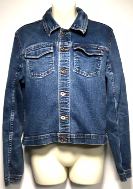 TOMMY HILFIGER Womens Large Blue Jean Denim Jacket