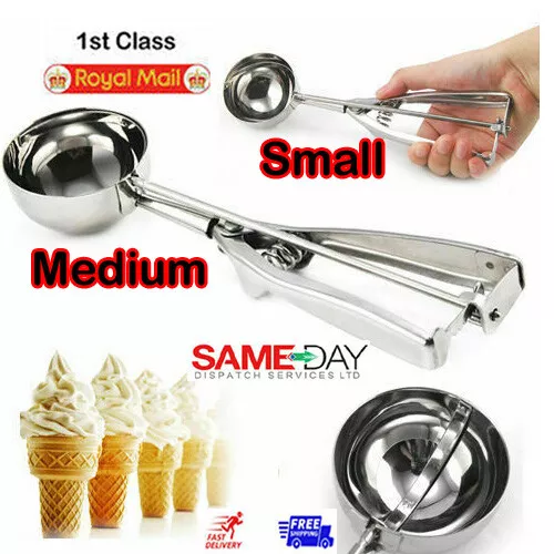 Ice Cream Scoop Scooper Mash Potato Cookie Dough Stainless Steel Spoons 4cm 6cm