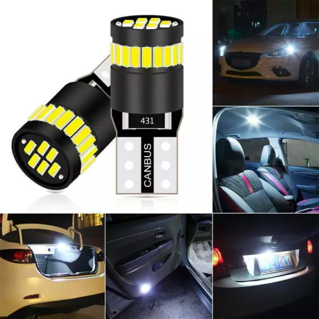 2x T10 501 194 3014 W5W SMD 24LED Light Car CANBUS Error Free Wedge Light Bulb