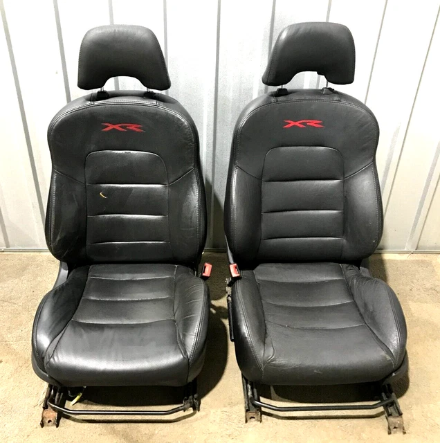 FORD BA BF Xr6 Xr8 Black Leather Front Seats Utility With Flip Forward