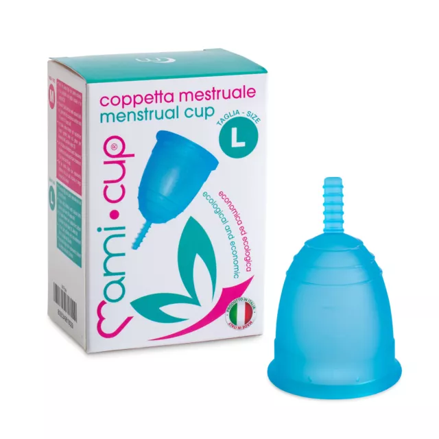 Mamicup® Coppetta Mestruale MADE IN ITALY L Turchese Riutilizzabile Confortevole