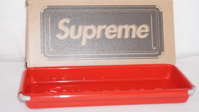 Supreme New Dulton Tray Red Powder-Coated Steel 8" SS23 Supreme