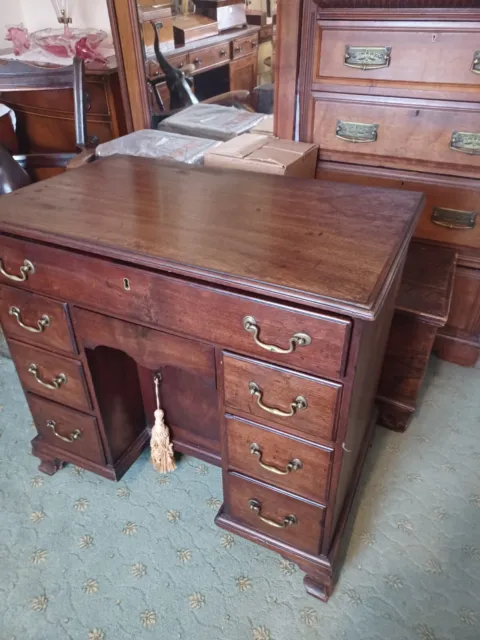 Antique Georgian Mahogany Kneehole Desk with Secret Hide Hole Delivery Available