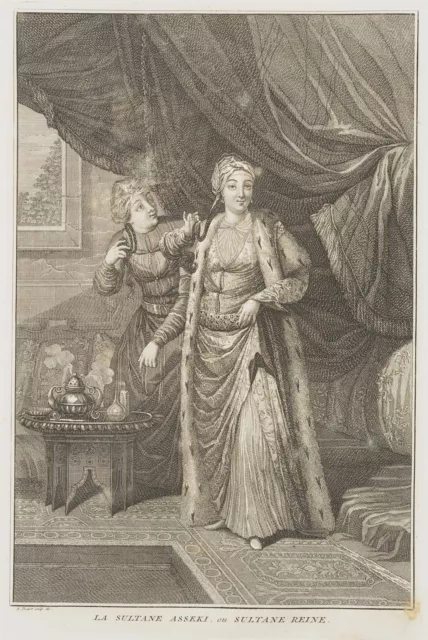 B. PICART (1673-1733), Sultanin Asseki oder Sultanskönigin,  1741, Kupferstich