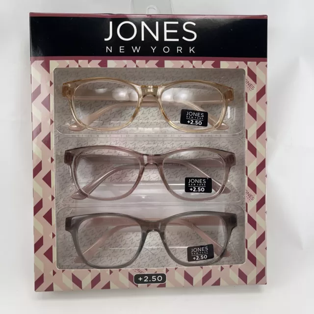 JONES NEW YORK Signature 3 Pair +2.50 Reading Glasses Readers for Women ...