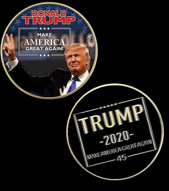 Donald Trump 2020 Gold Coin US Presidential Campaign Election Joe Biden America