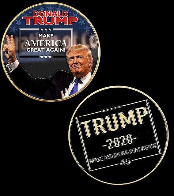 Donald Trump 2020 Gold Coin US Presidential Campaign Election Joe Biden America