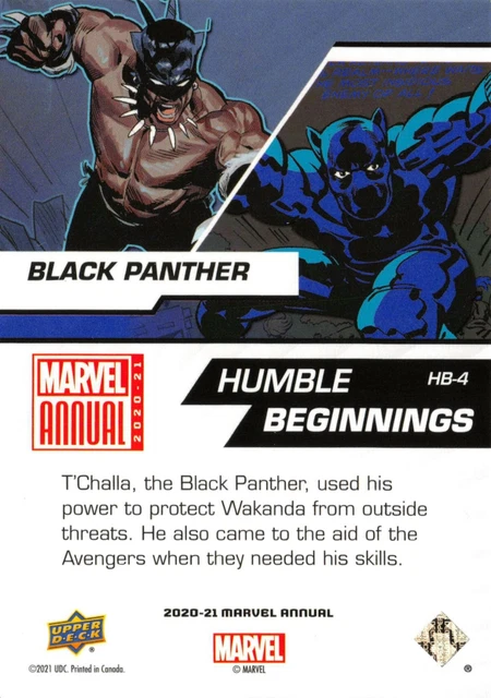 Marvel Annual 2020-21 (UD) HUMBLE BEGINNINGS Insert Card HB-4 / BLACK PANTHER 2