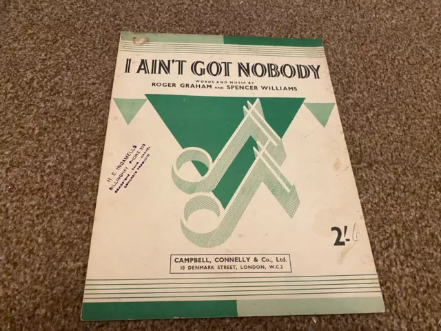 Mlf3 Sheet Music - I Ain't Got Nobody -Roger Graham & Spencer Williams