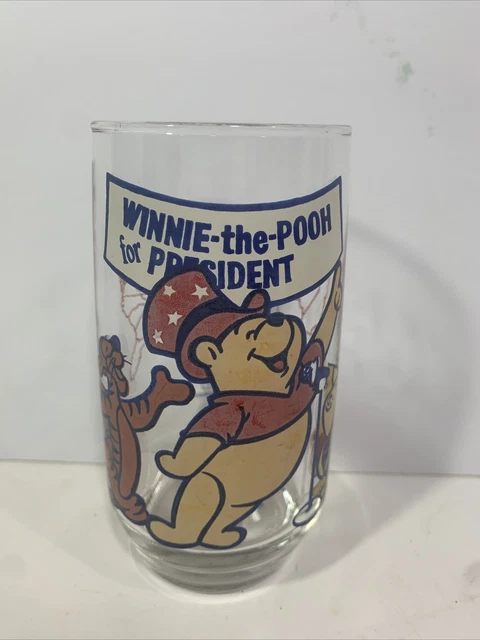 Vintage 1970's Sears Winnie the Pooh for President Juice Glass Vintage 1970's Sears Winnie the Pooh for President Juice Glass