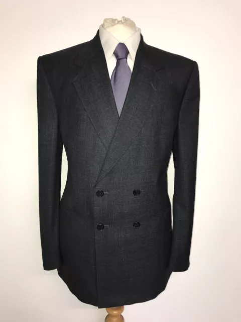 GIEVES & HAWKES - Mens DARK GREY WOOL SUIT - 44 Reg - W38 L32 - GORGEOUS