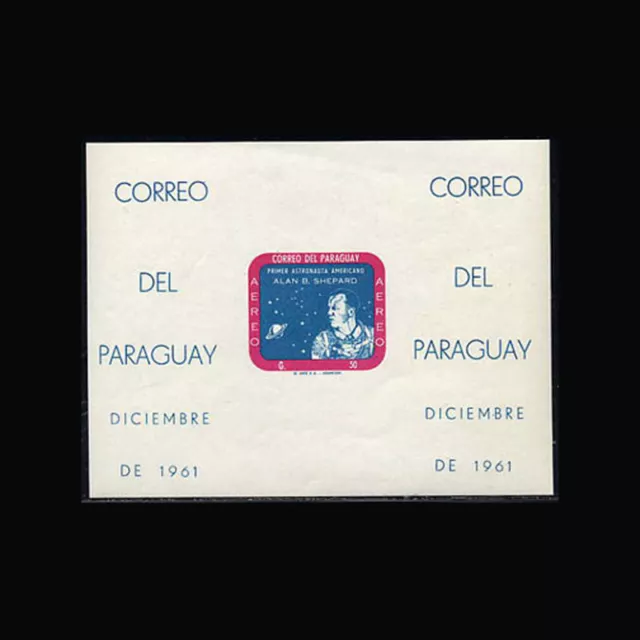 Paraguay, Sc #616a, Imperf, MNH, 1961 S/S, Space, Alan B Shepard