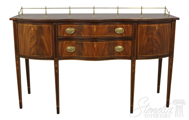 57715EC: HENKEL HARRIS Inlaid Mahogany Federal Sideboard w. Gallery