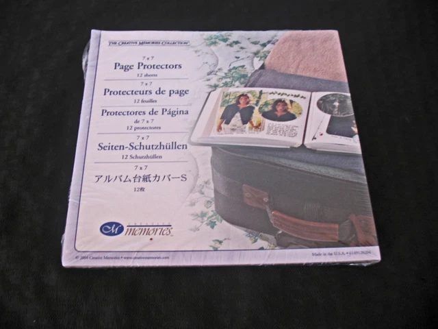 PROTECTORES DE PÁGINAS Creative Memories 7 x7 estilo antiguo 11 hojas paquete abierto suelto.