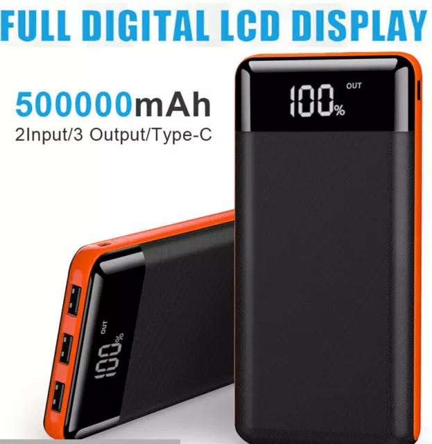 500000mAh Powerbank Externer Batterie Ladegerät ZusatzAkku 3  USB Für Alle Handy