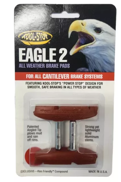 Kool Stop Eagle 2 Brake Pads - Cantilever Post - Salmon - Sold In Pairs