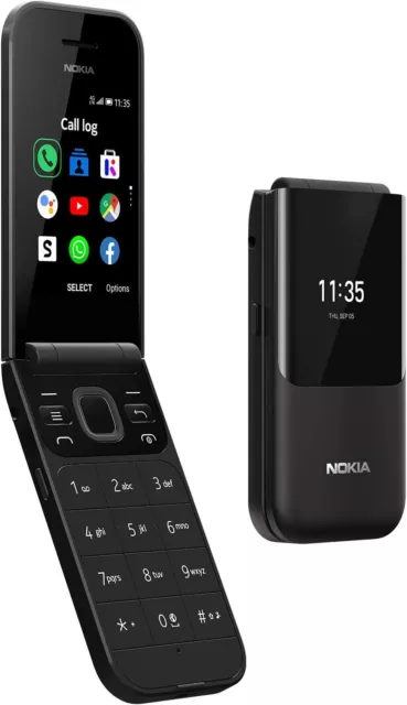 Nokia 2720 Flip 4G Téléphone Portable À Clapet Débloqué Noir Double Sim Neuf