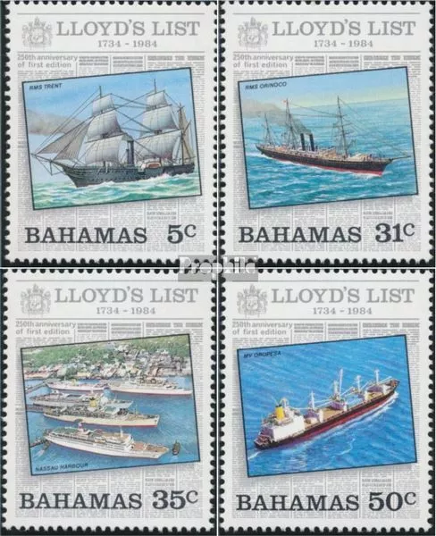 bahamas 561-564 (complète edition) neuf avec gomme originale 1984 Lloyds list