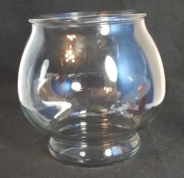 Anchor Hocking Clear Glass GoldFish Bowl Aquarium Terrarium 1 Gallon Tank EUC