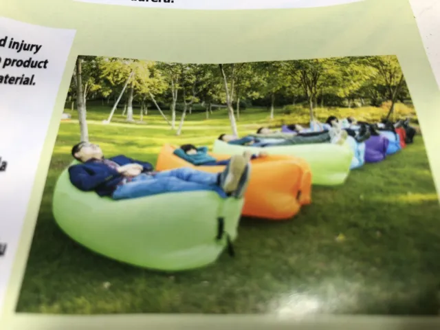 Sofá tumbona de aire inflable sofá portátil silla de camping, fácil instalación para adultos.