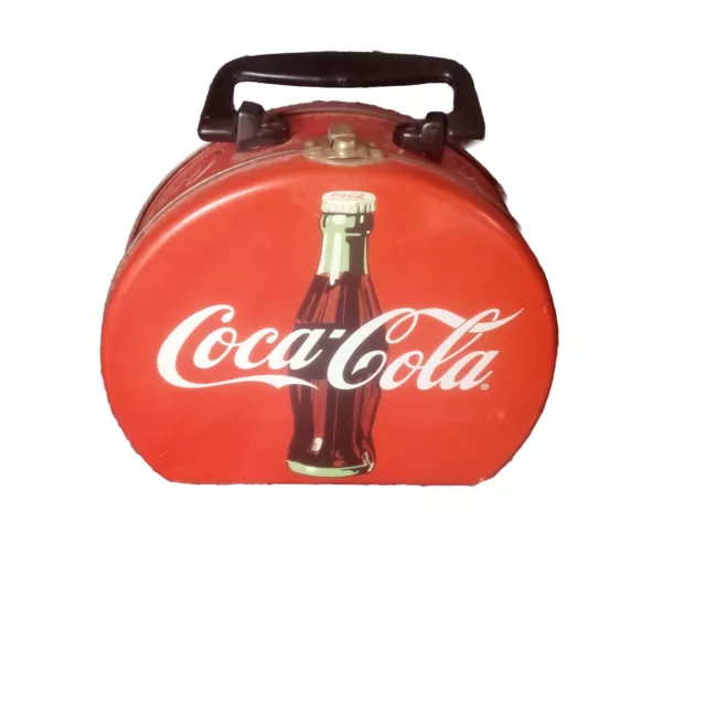 Vintage Coca-Cola Tin Lunchbox Rounded Shadle Enterprise Inc 90’s