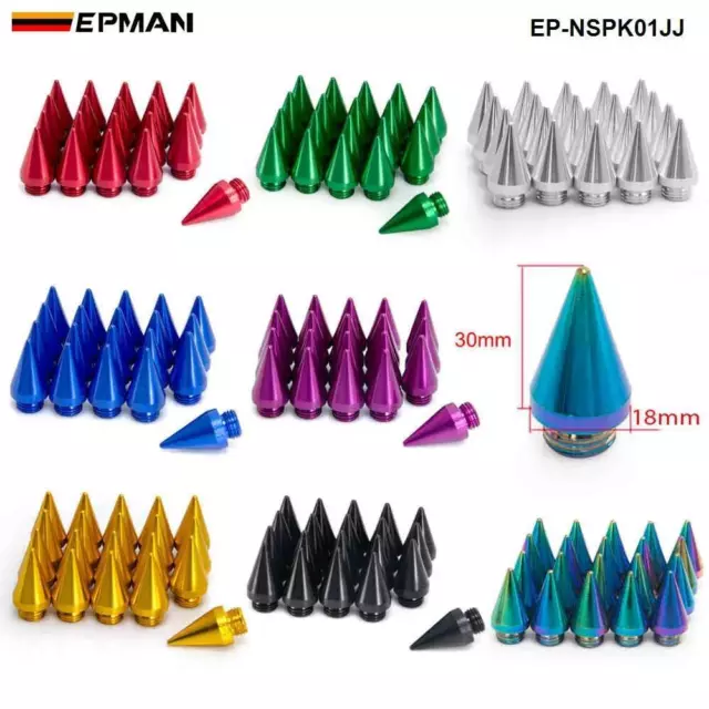 20PCS Aluminum Wheel Lug nuts Spikes Spear tip Extened (Spikes Size:M14x1.5) 2