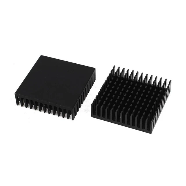 2 x Black Aluminum Radiator Heat Sink Heat Sink 40 x 40 mm x 11 mm K8M5h