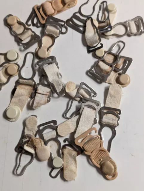 Vintage Garter Clips Garter belt clips Hosiery clips set of 42