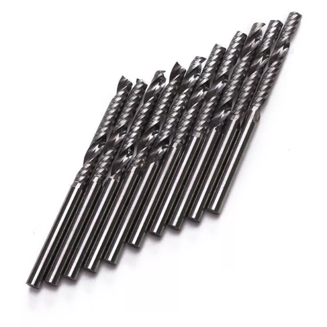 10pcs 18 Inch 3 175*25mm Shank Carbide Spiral End Mill for Woodworking