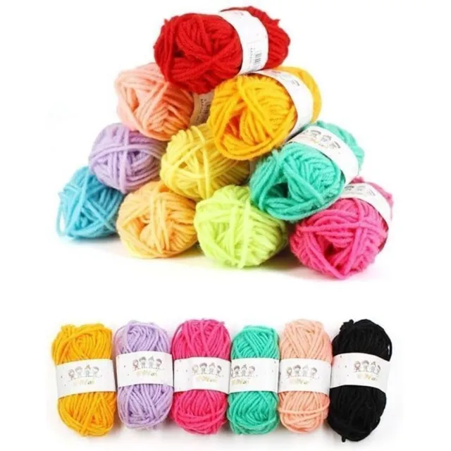 12PCS KNITTING WOOL Crochet Yarn Soft Braided Yarn DIY Yarn Ball Beginners  $13.04 - PicClick AU
