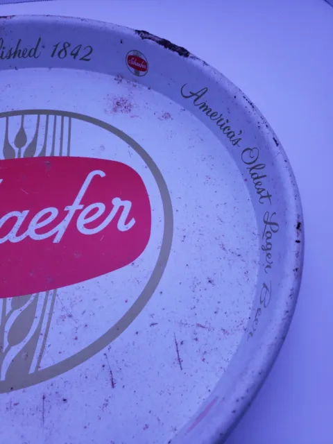 Schaefer Beer Established 1842 Americas Oldest Lager Beer Serving Tray 13 inch 3